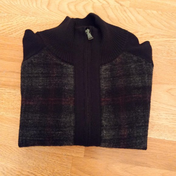 Men's Banana Republic Merino Wool Zip Up Sweater Size L - Picture 3 of 11
